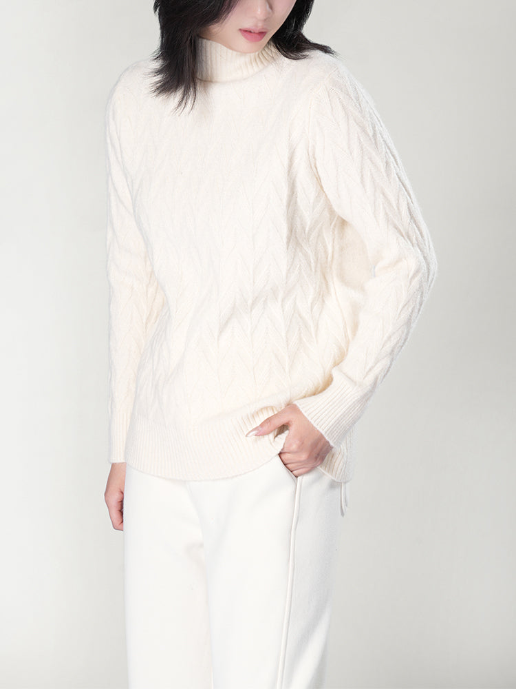 秋冬向け半ハイネックニット