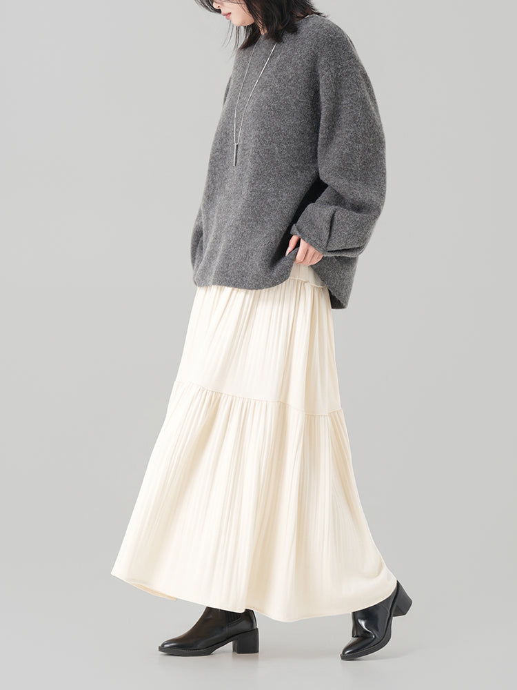 秋冬向けAラインロングスカート