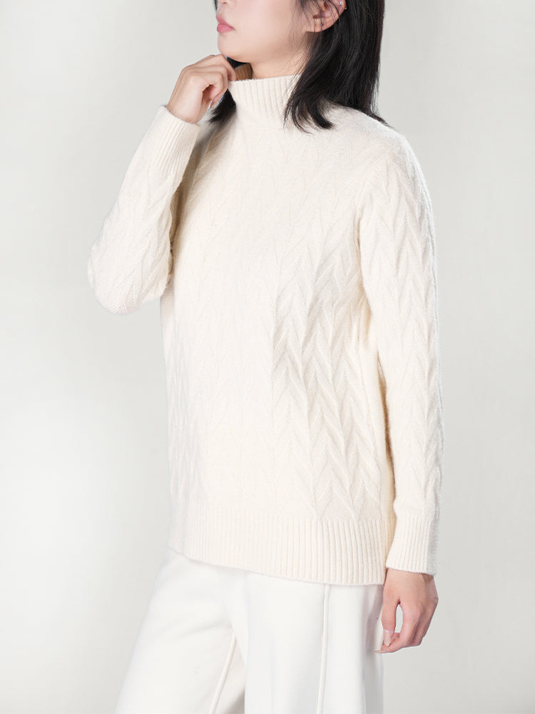 秋冬向け半ハイネックニット