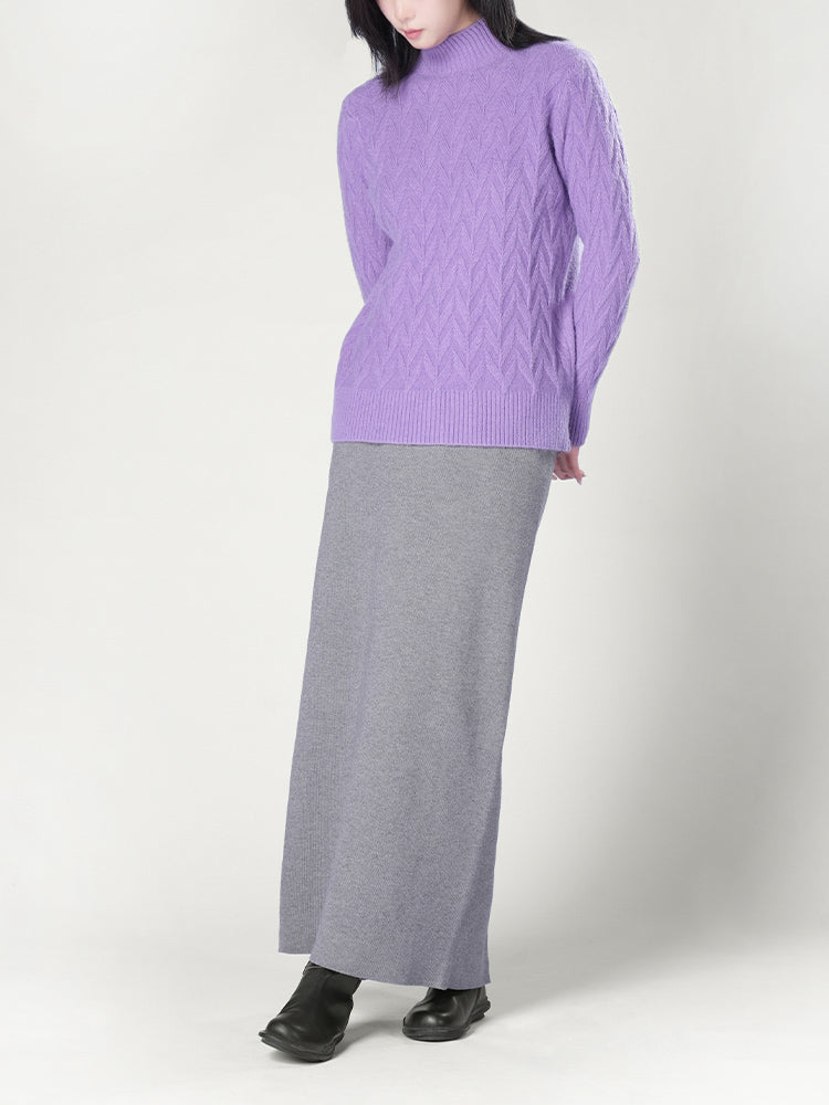 秋冬向け半ハイネックニット