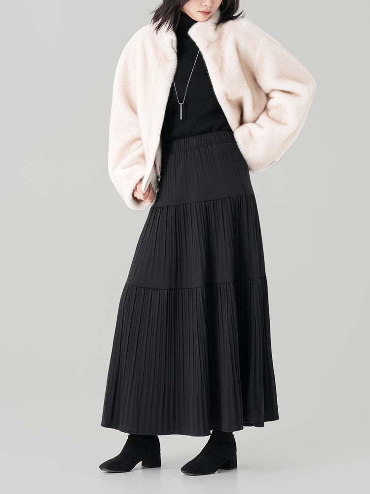 秋冬向けAラインロングスカート