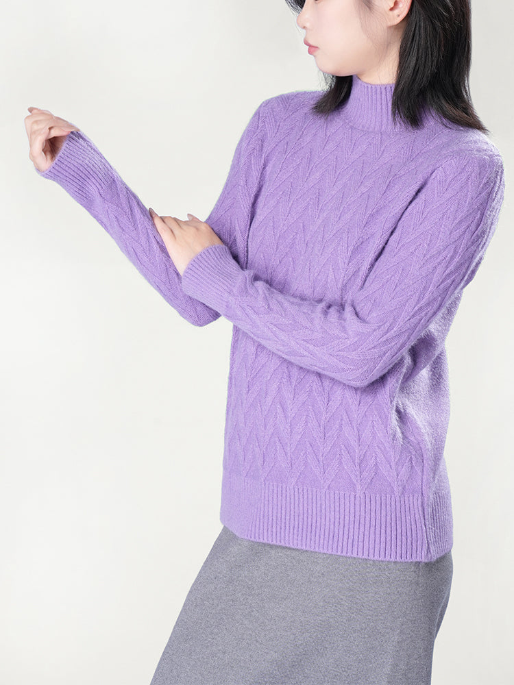 秋冬向け半ハイネックニット