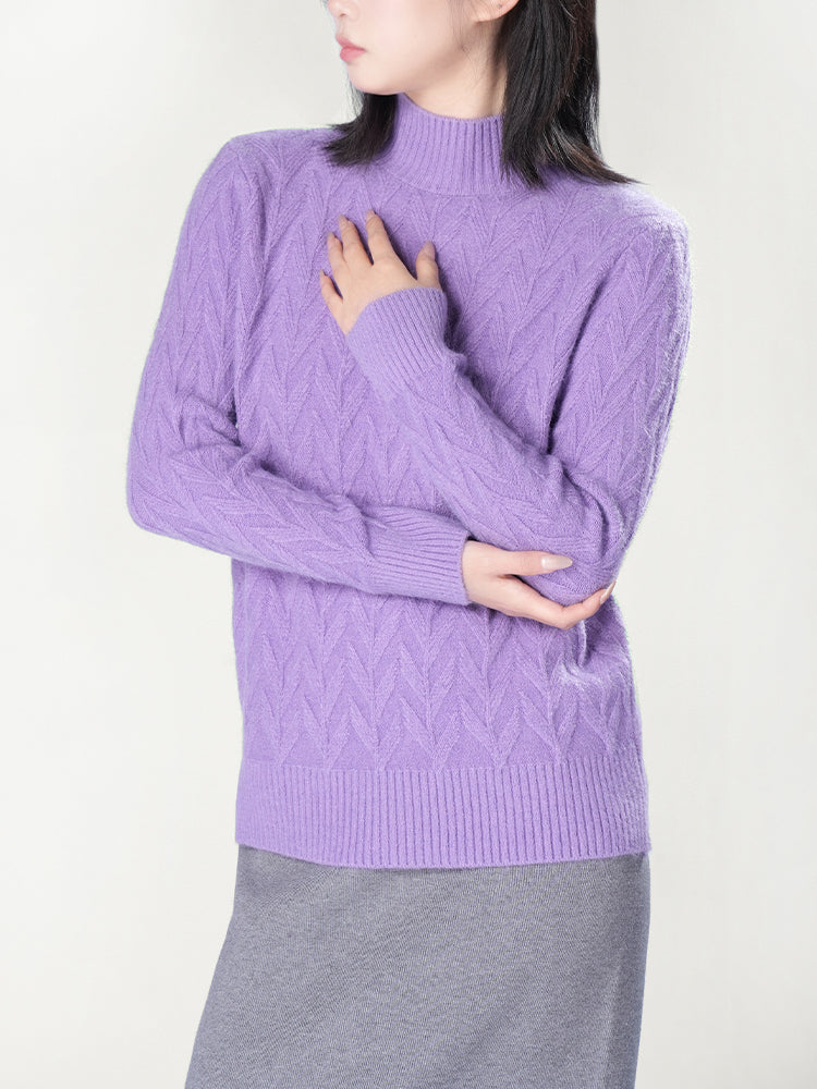 秋冬向け半ハイネックニット