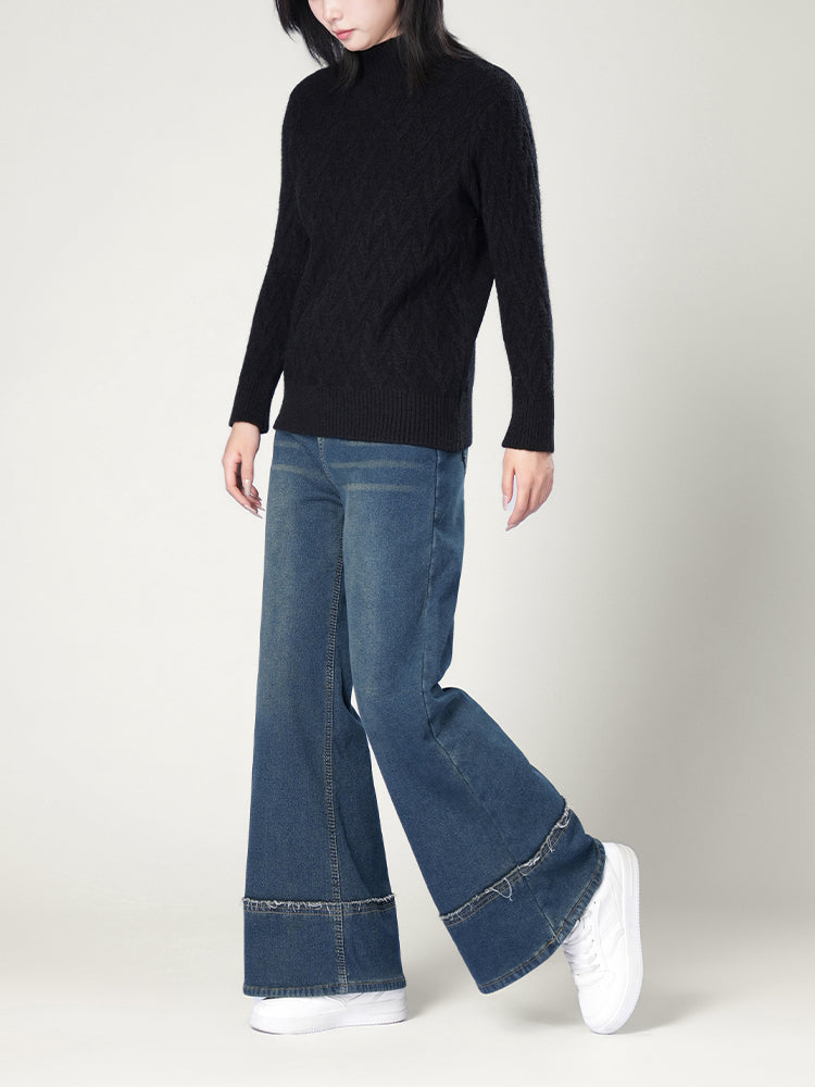 秋冬向け半ハイネックニット