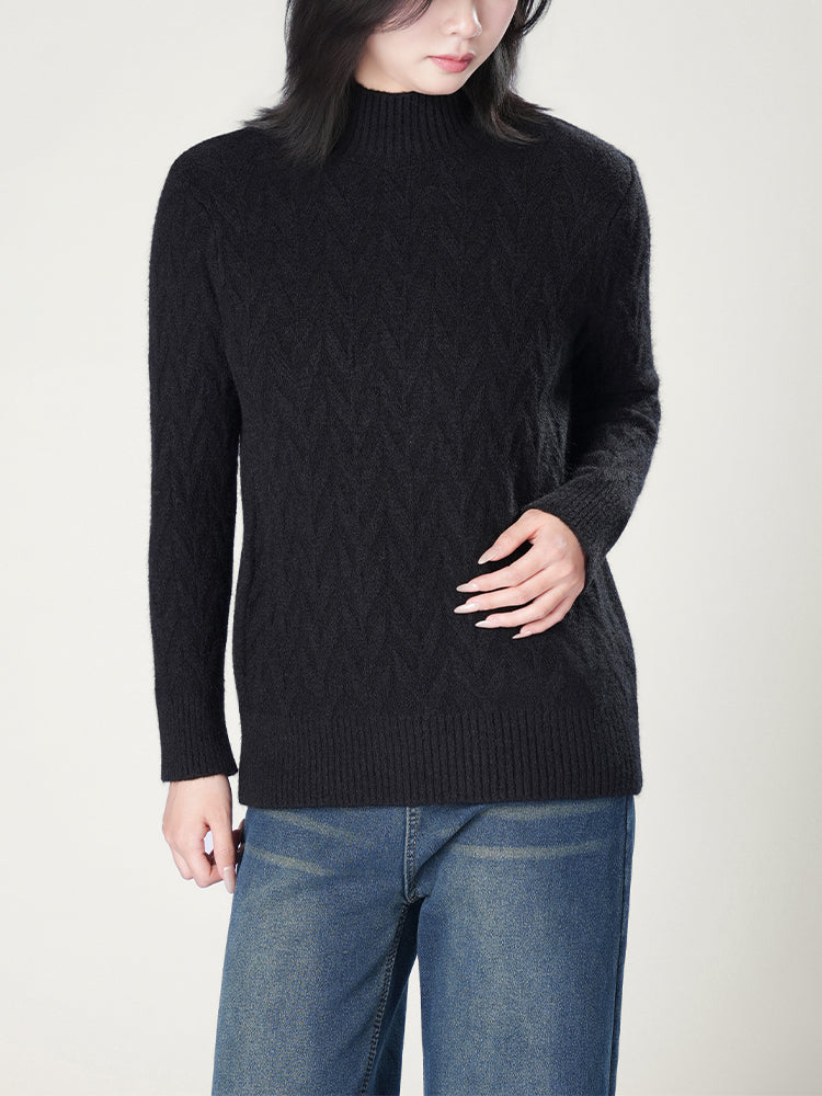 秋冬向け半ハイネックニット