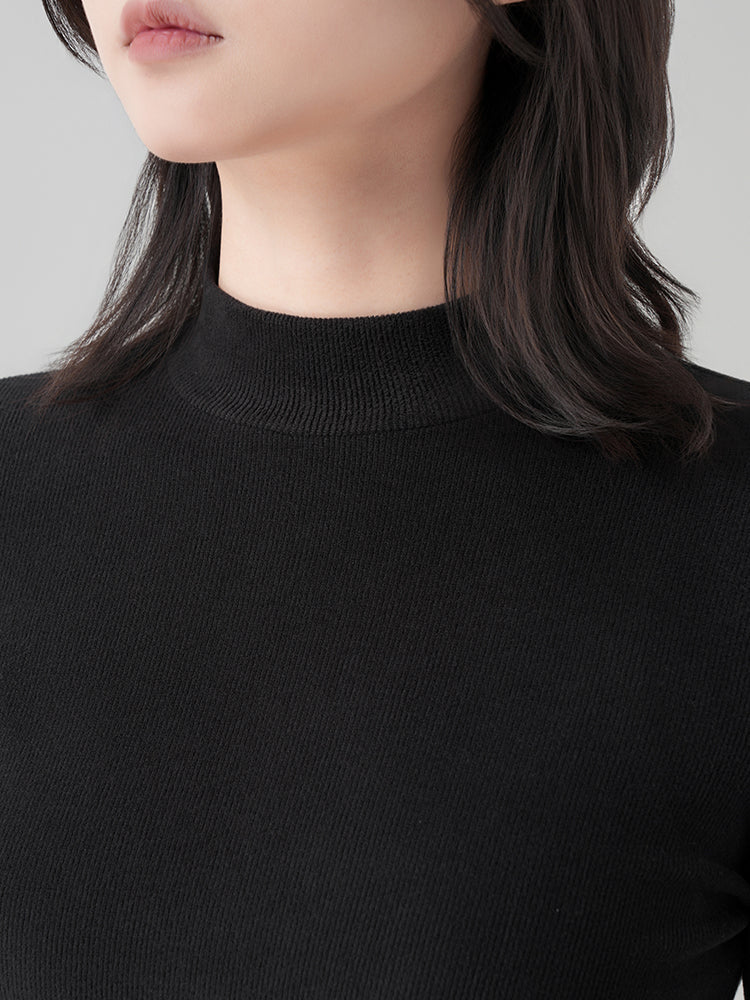 アセテートウール半ハイネックインナー