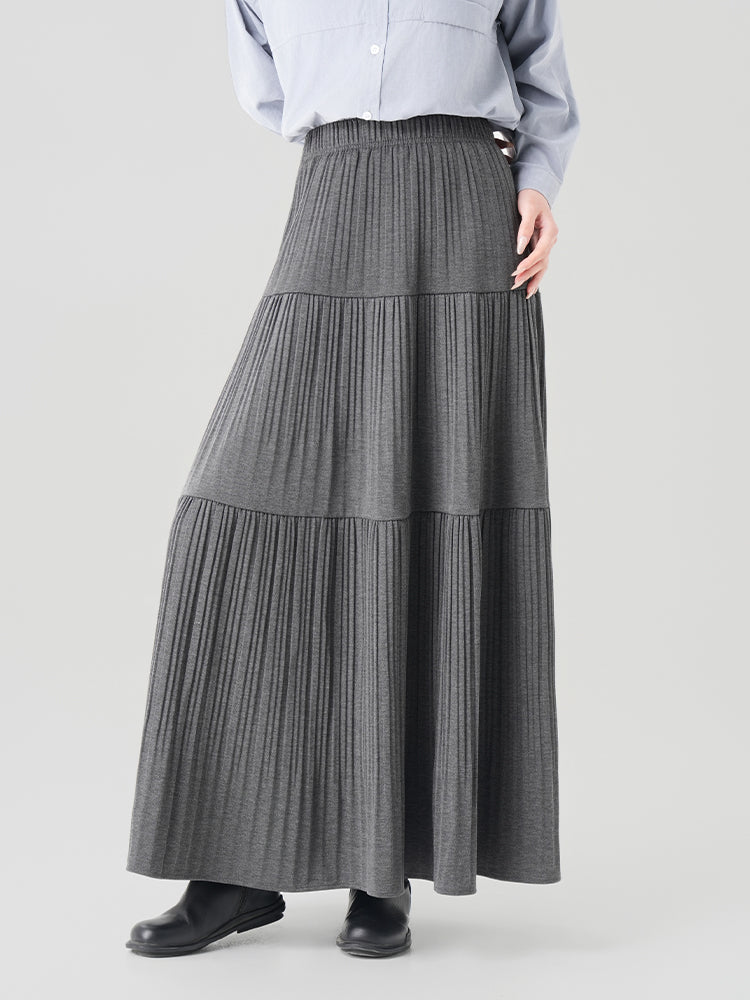 秋冬向けAラインロングスカート
