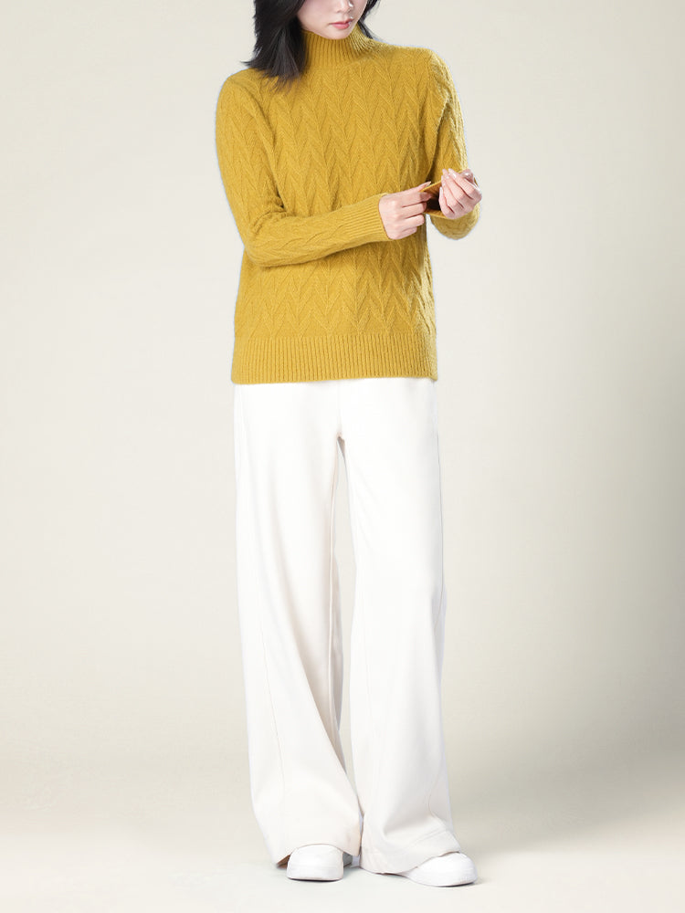 秋冬向け半ハイネックニット