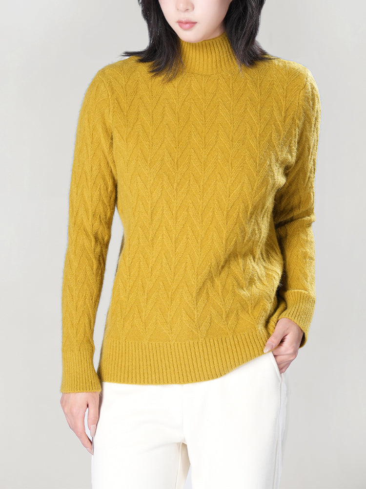 秋冬向け半ハイネックニット