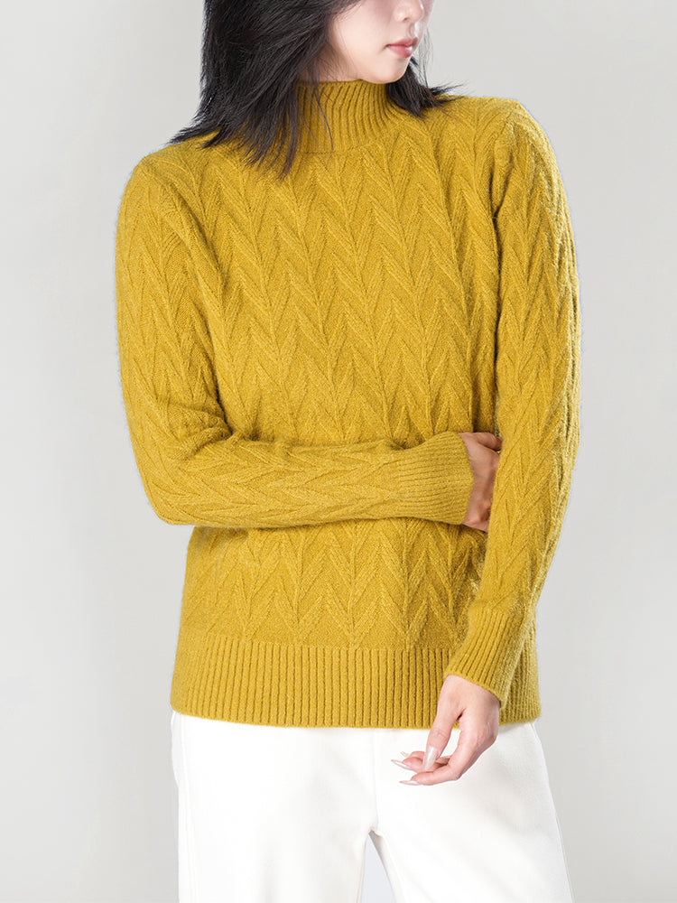 秋冬向け半ハイネックニット