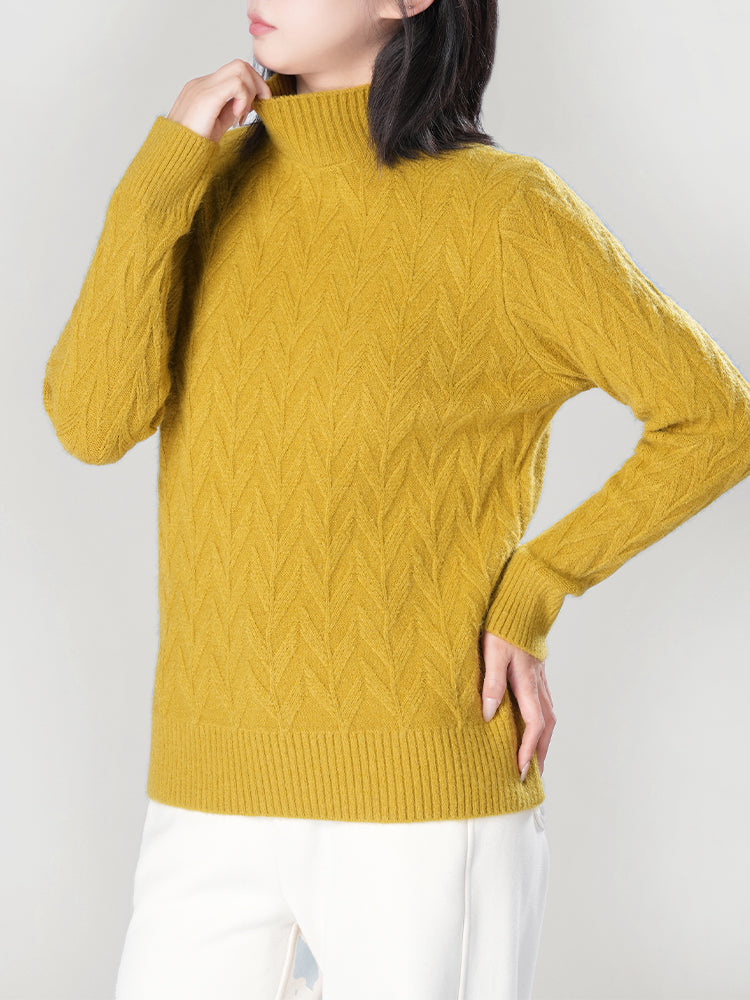 秋冬向け半ハイネックニット