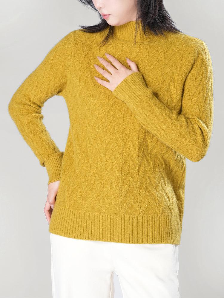 秋冬向け半ハイネックニット