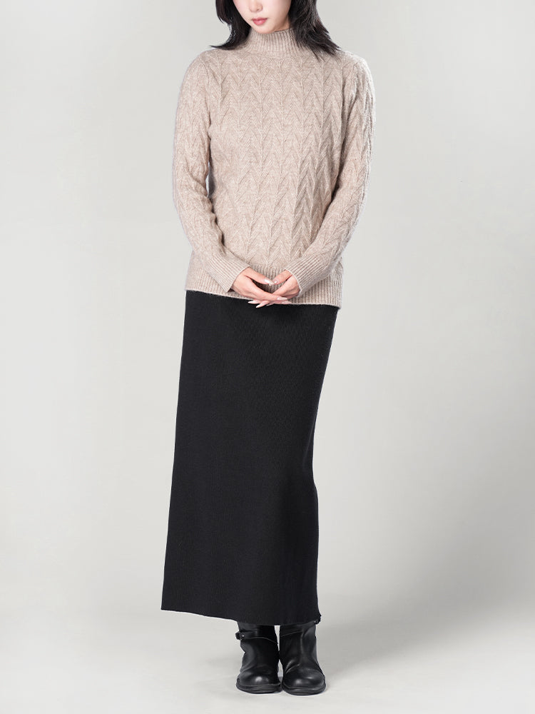 秋冬向け半ハイネックニット