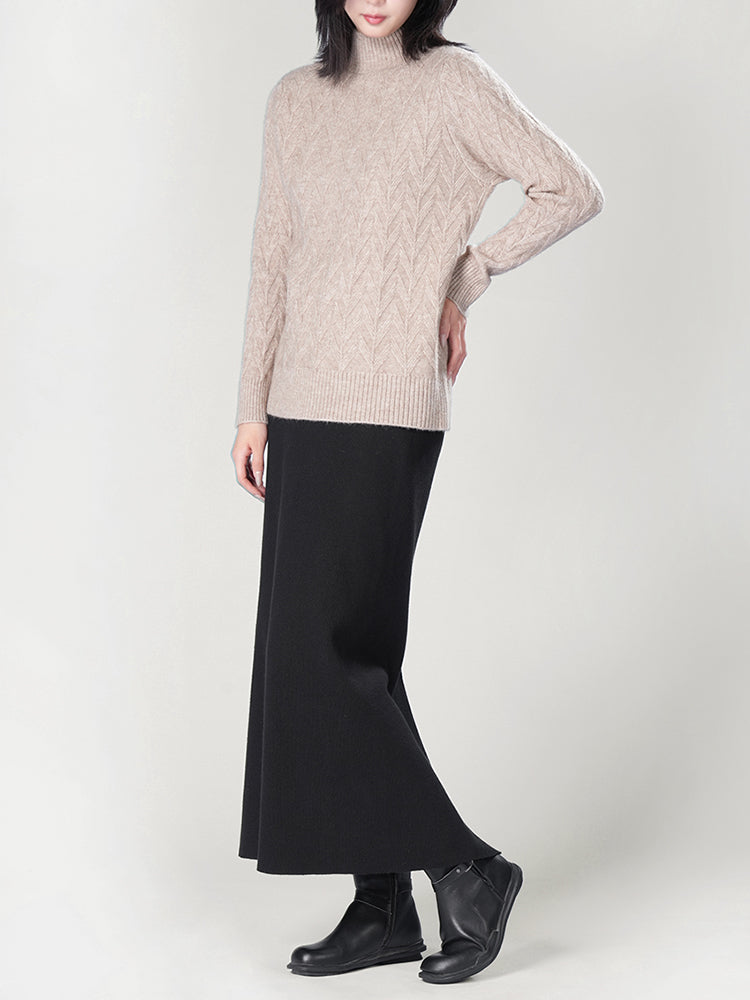 秋冬向け半ハイネックニット