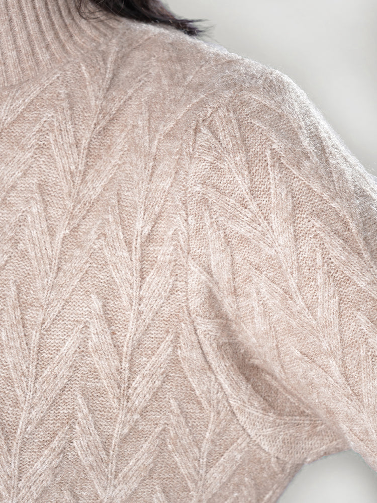 秋冬向け半ハイネックニット