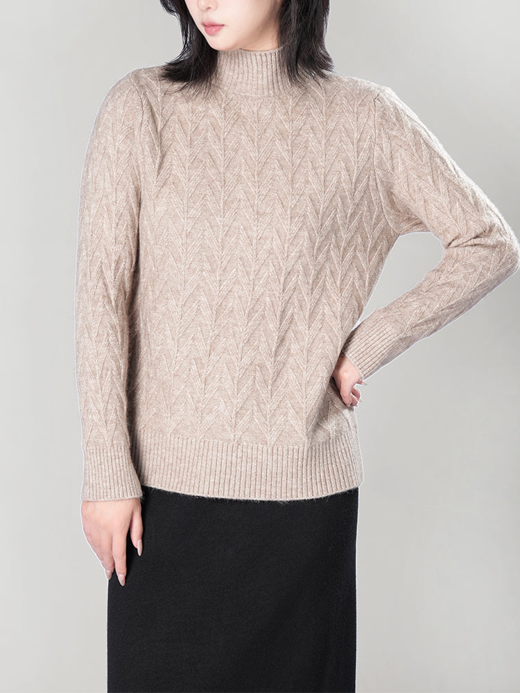 秋冬向け半ハイネックニット