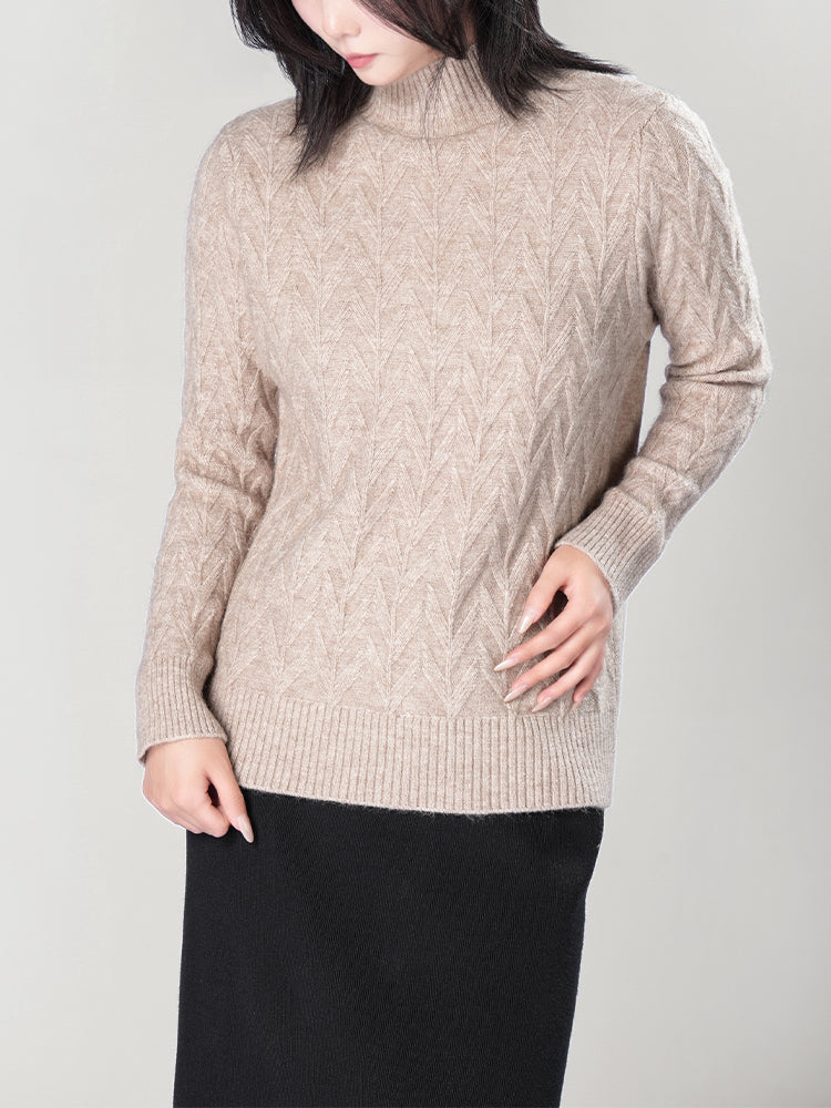 秋冬向け半ハイネックニット