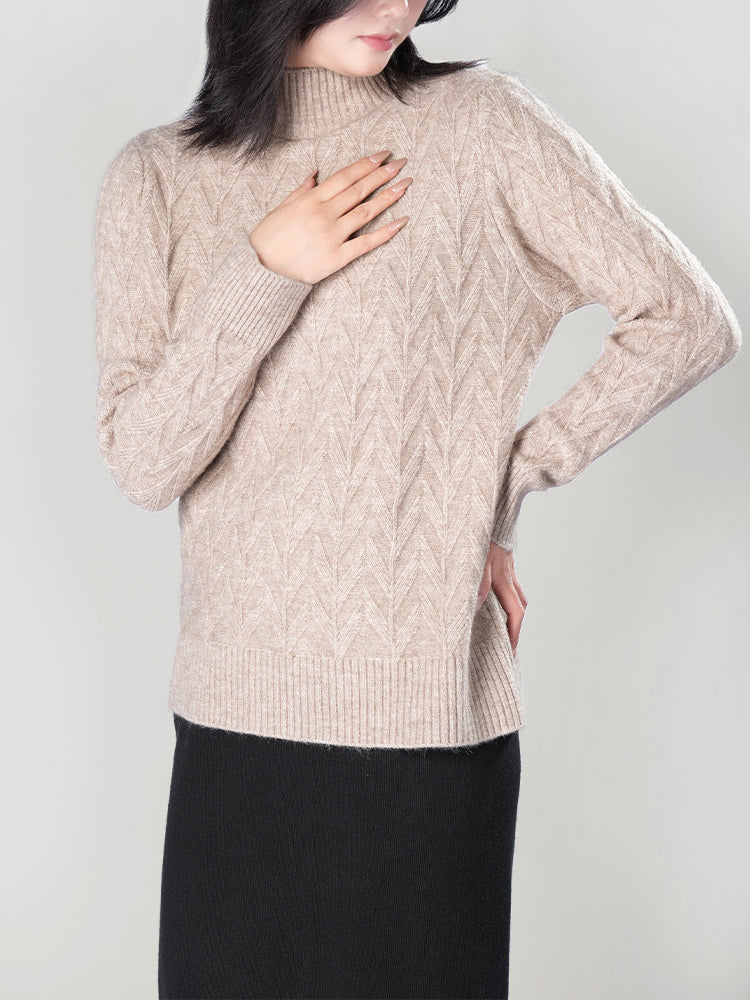 秋冬向け半ハイネックニット