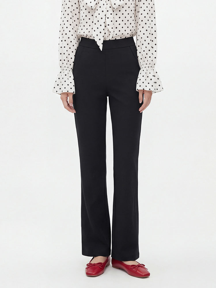 【 タイム限定 さらに20%OFF】高ウエスト フィット ストレート カジュアルパンツ