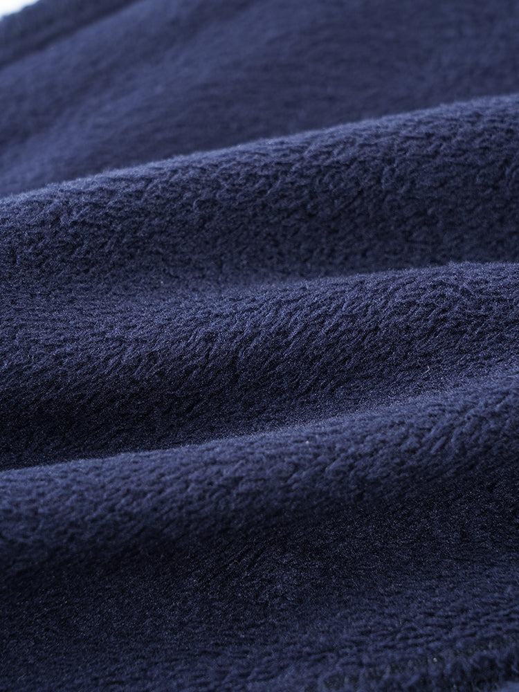 ブラック裏起毛ハイウエストデニムパンツ