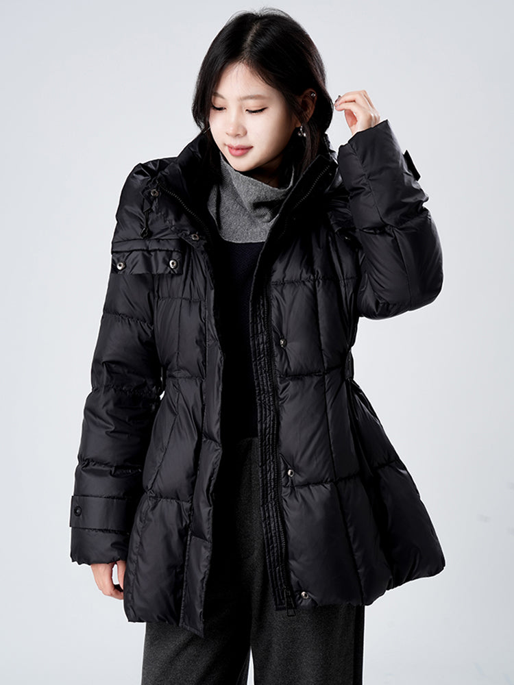 フード付きクビレメイクダウンジャケット
