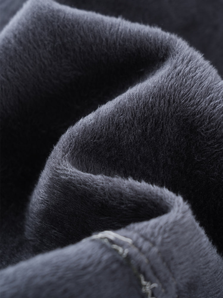 ハイウエスト裏起毛ワイドデニムパンツ