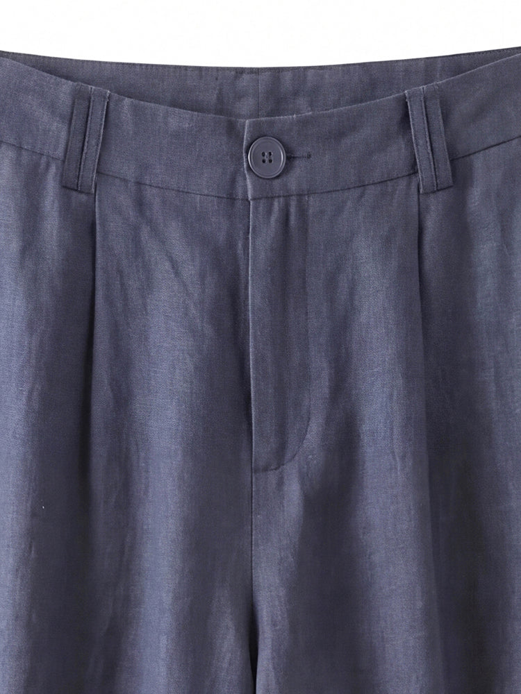 【夏用薄手ストレートパンツ】脚ライン補整・張り付かず快適・座りジワ防止