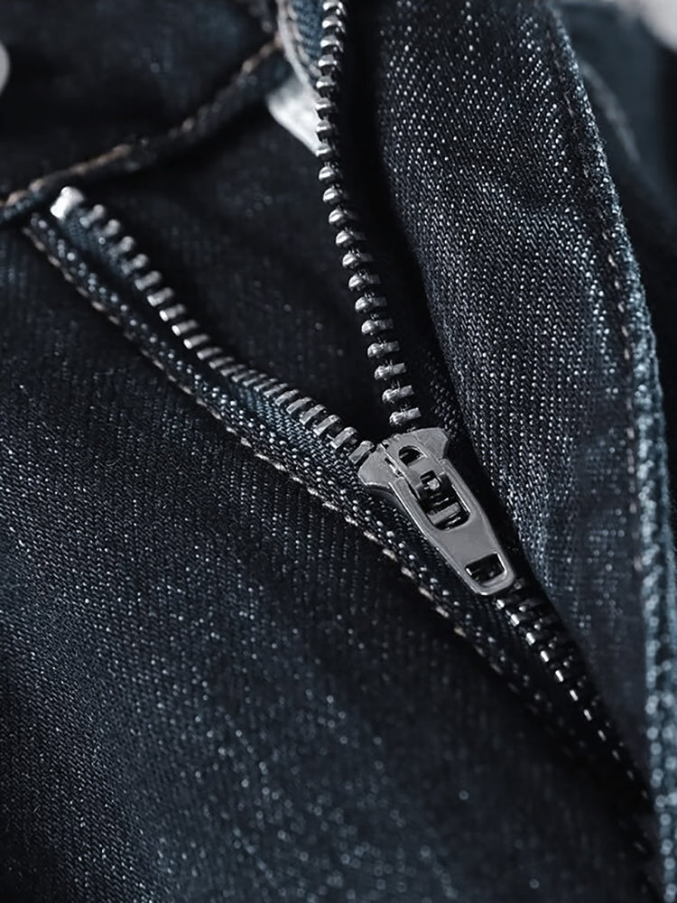 【ハイウエスト 微ラッパデニムパンツ】 ヒップアップ 脚長効果 スタイルアップ