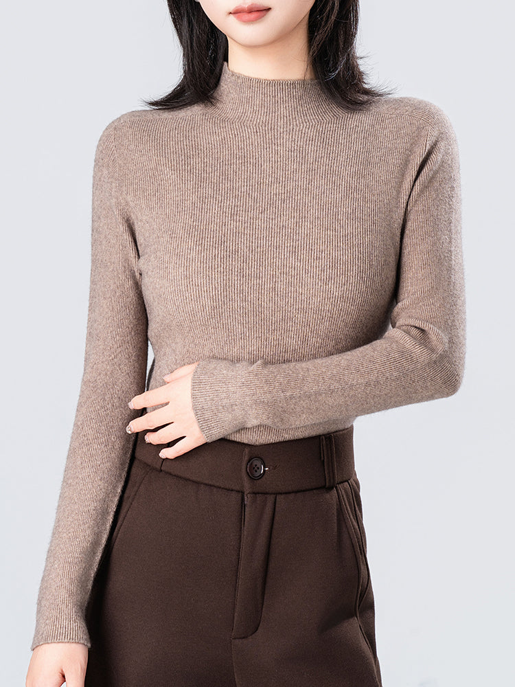 スリムニットカットソー