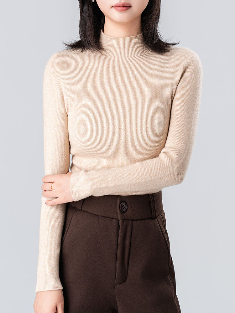 スリムニットカットソー