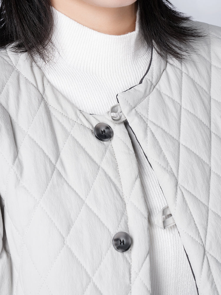 リバシブルキルティングコート