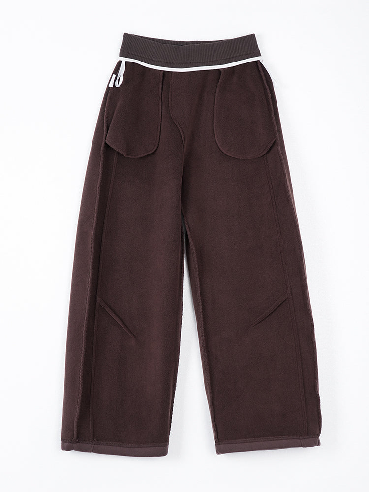 韓国風裏起毛ジャージーパンツ