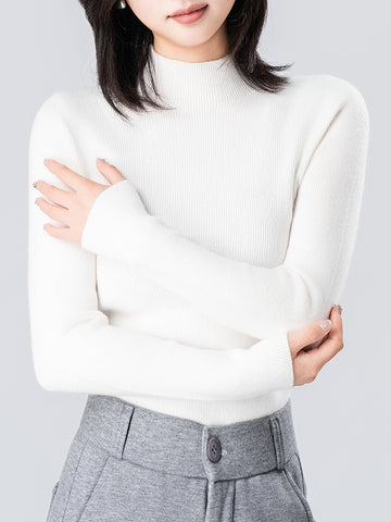 スリムニットカットソー