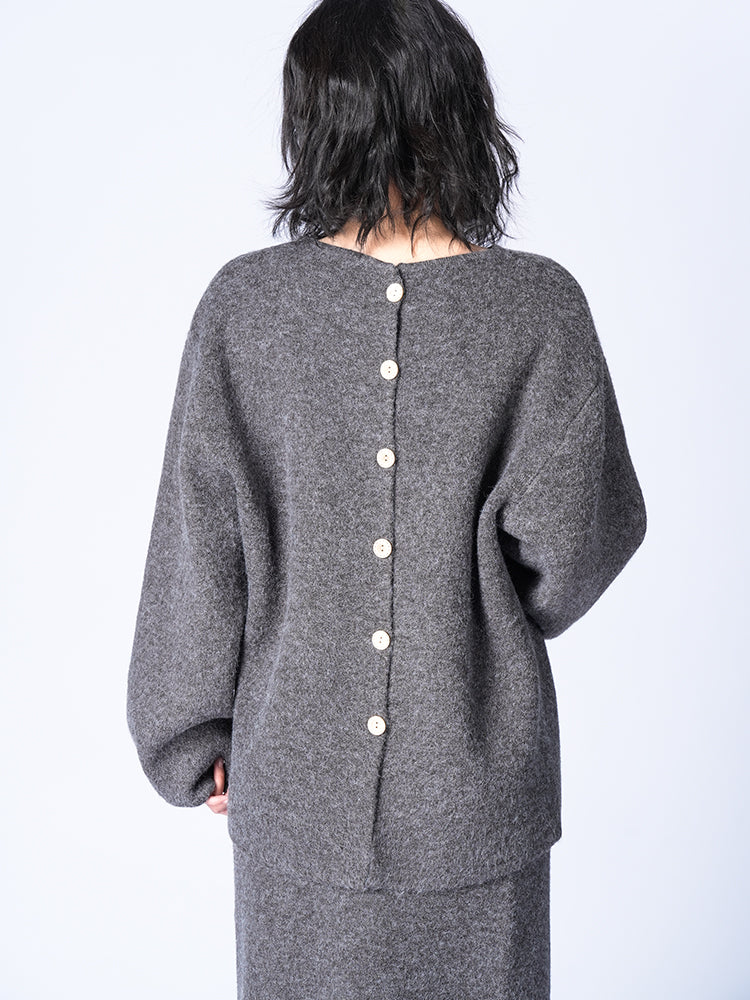 ラウンドネックニットスカートセット