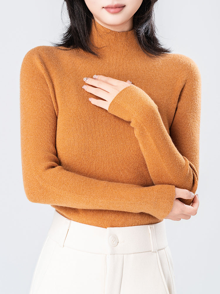 スリムニットカットソー