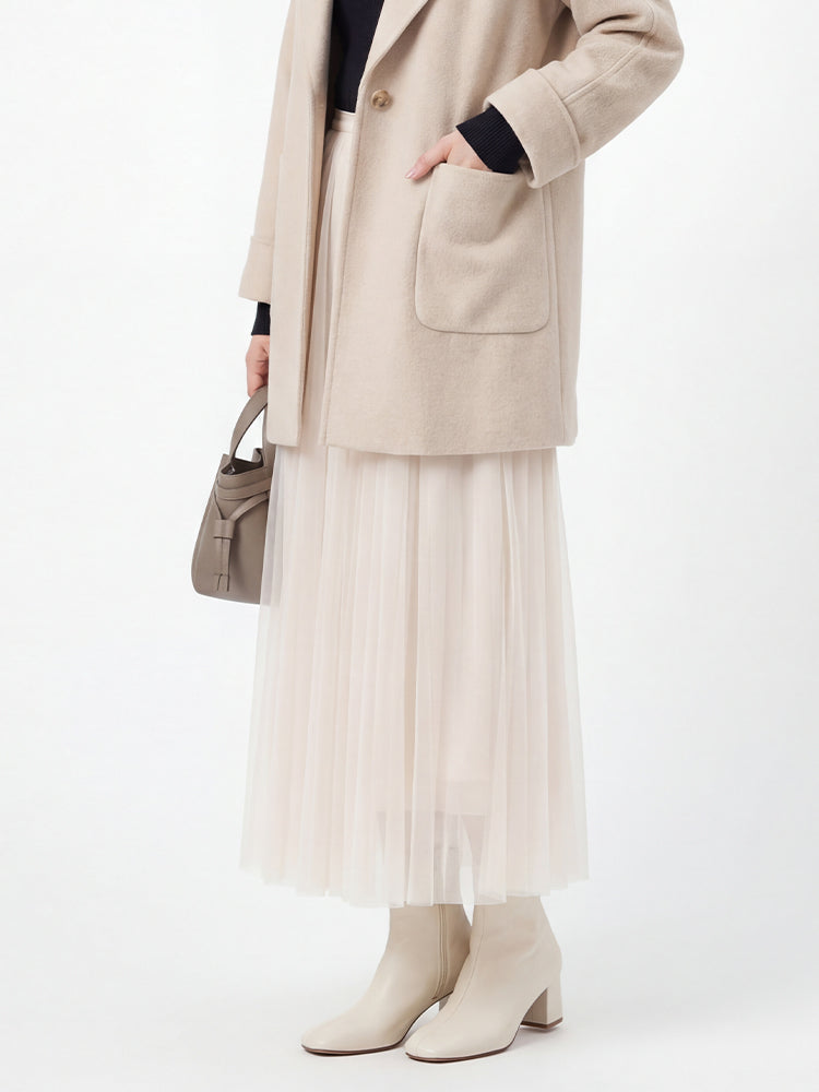 スリムチュールフレアスカート