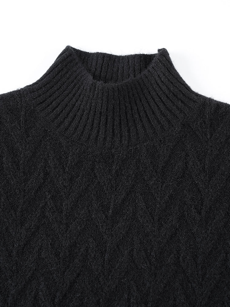 秋冬向け半ハイネックニット