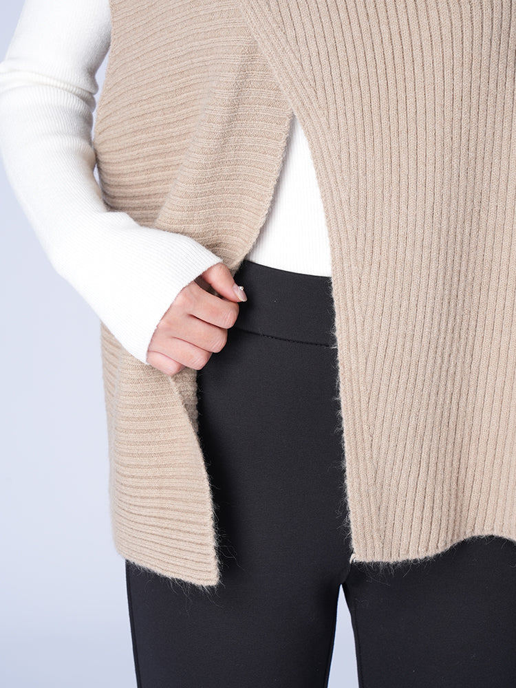 ゆったり アシンメトリー ニットベスト