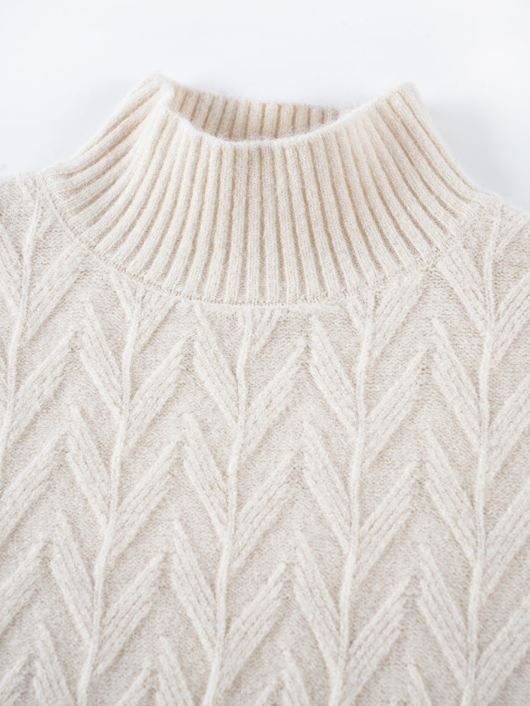 秋冬向け半ハイネックニット