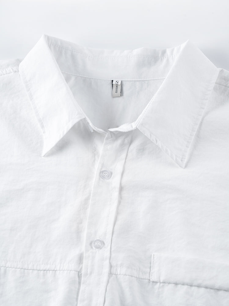 オーバーサイズロングスリーブシャツ