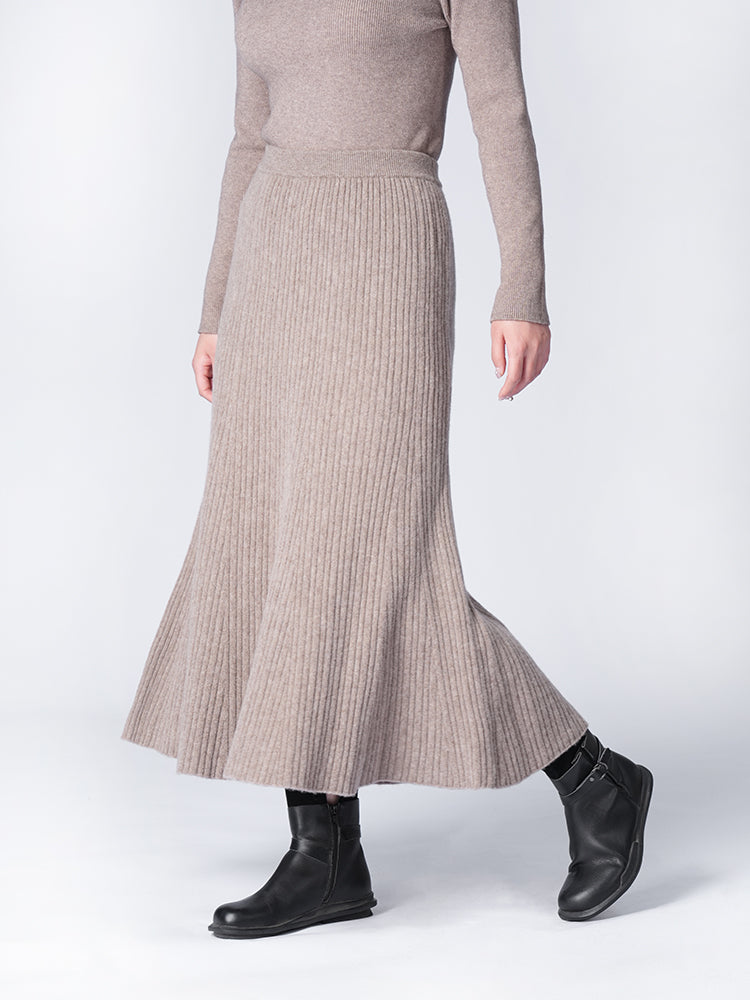 ウールハイウエストマーメイドスカート