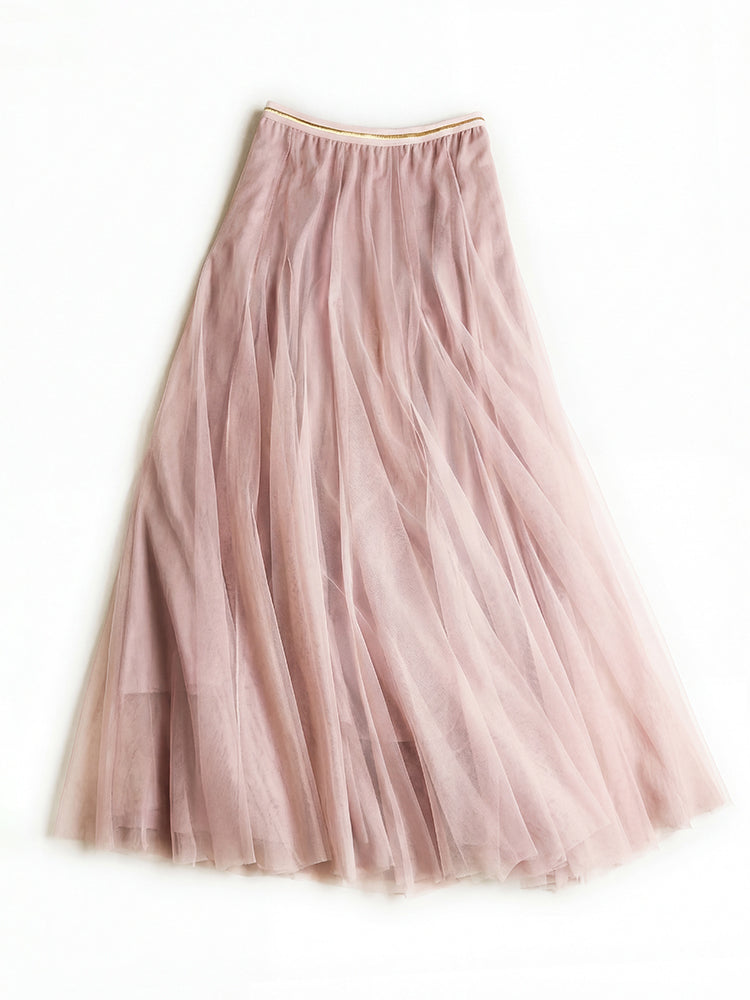 スリムチュールフレアスカート