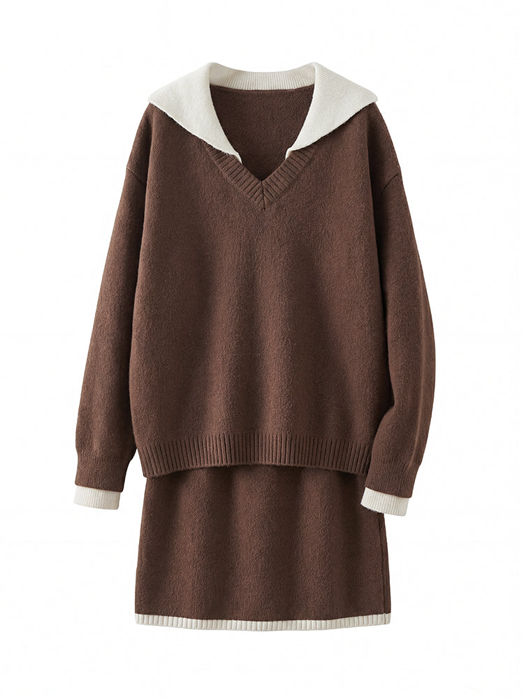 ニットワンピースセットアップ