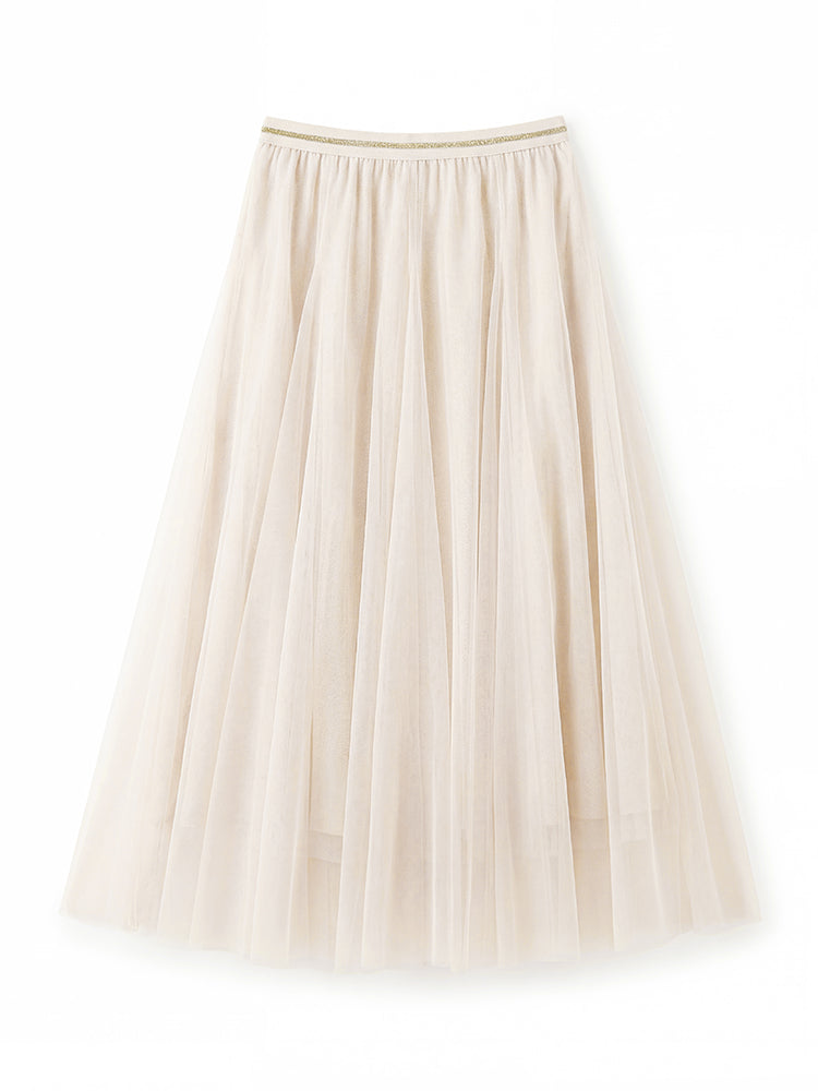 スリムチュールフレアスカート