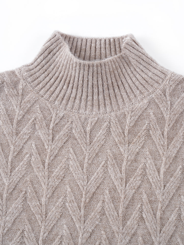 秋冬向け半ハイネックニット