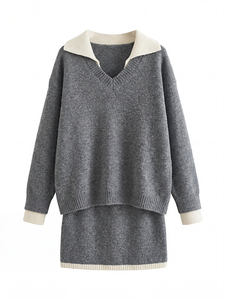 ニットワンピースセットアップ