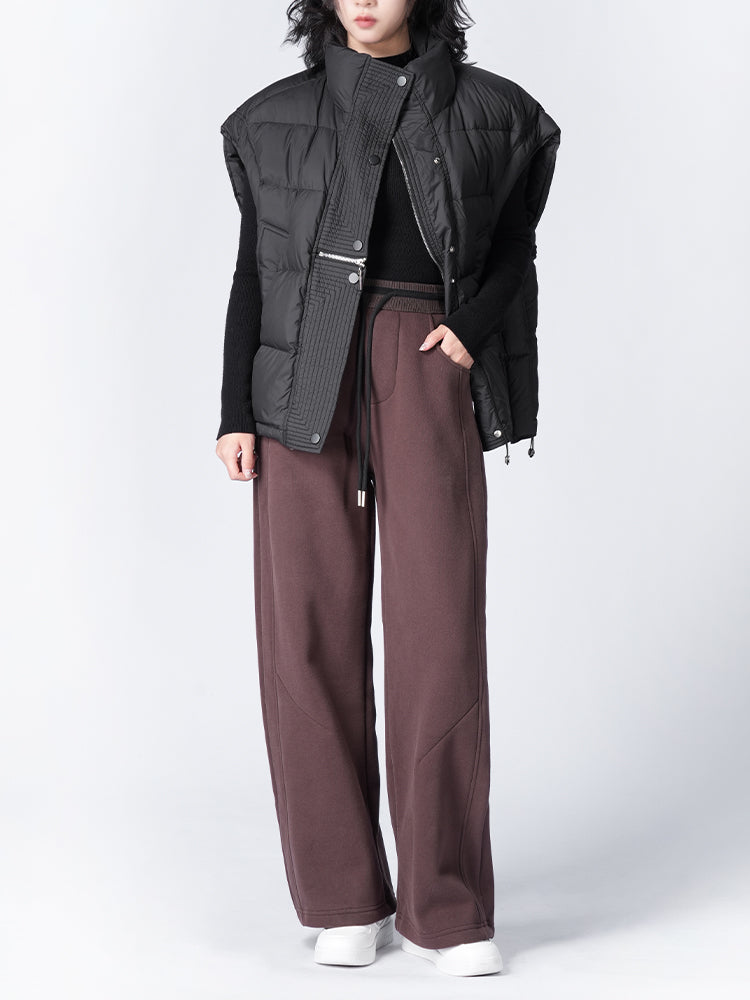 レディーススタンドカラーダウンベスト