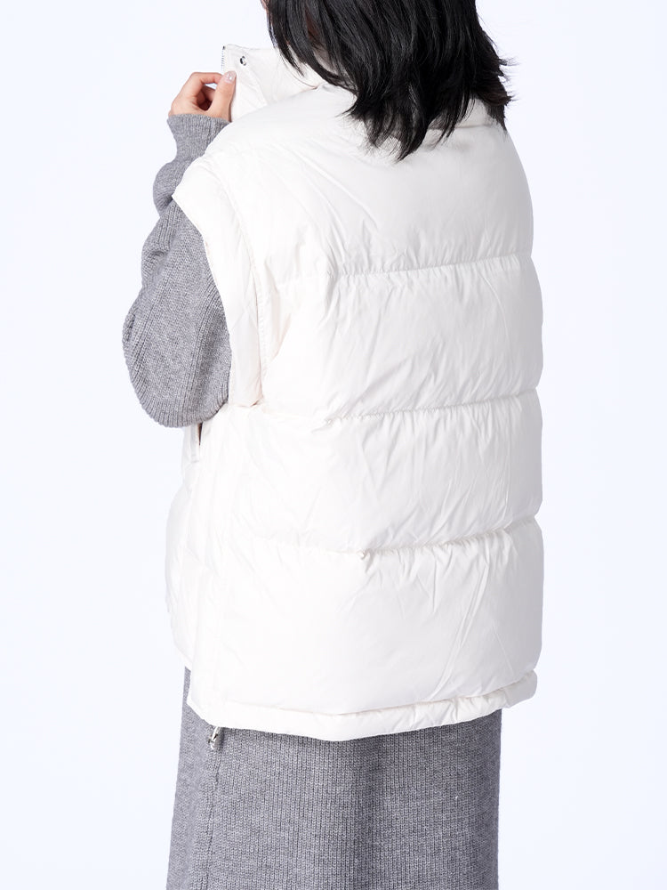 レディーススタンドカラーダウンベスト