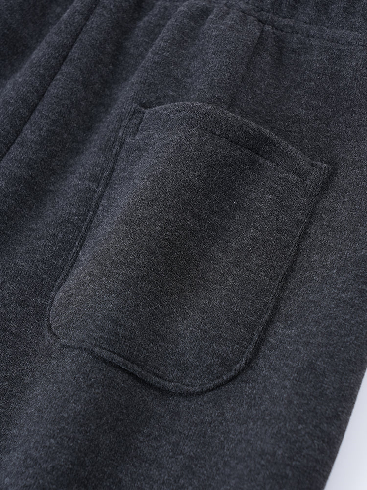 ウールシルク混糸厚手ワイドパンツ