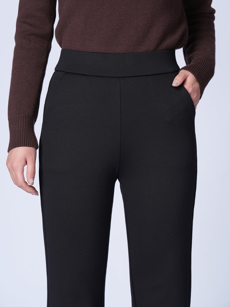 フランネル裏起毛ハイウエストパンツ